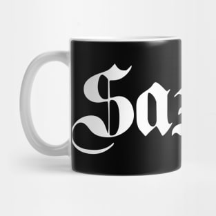 Saxony (Sachsen) written with gothic font Mug